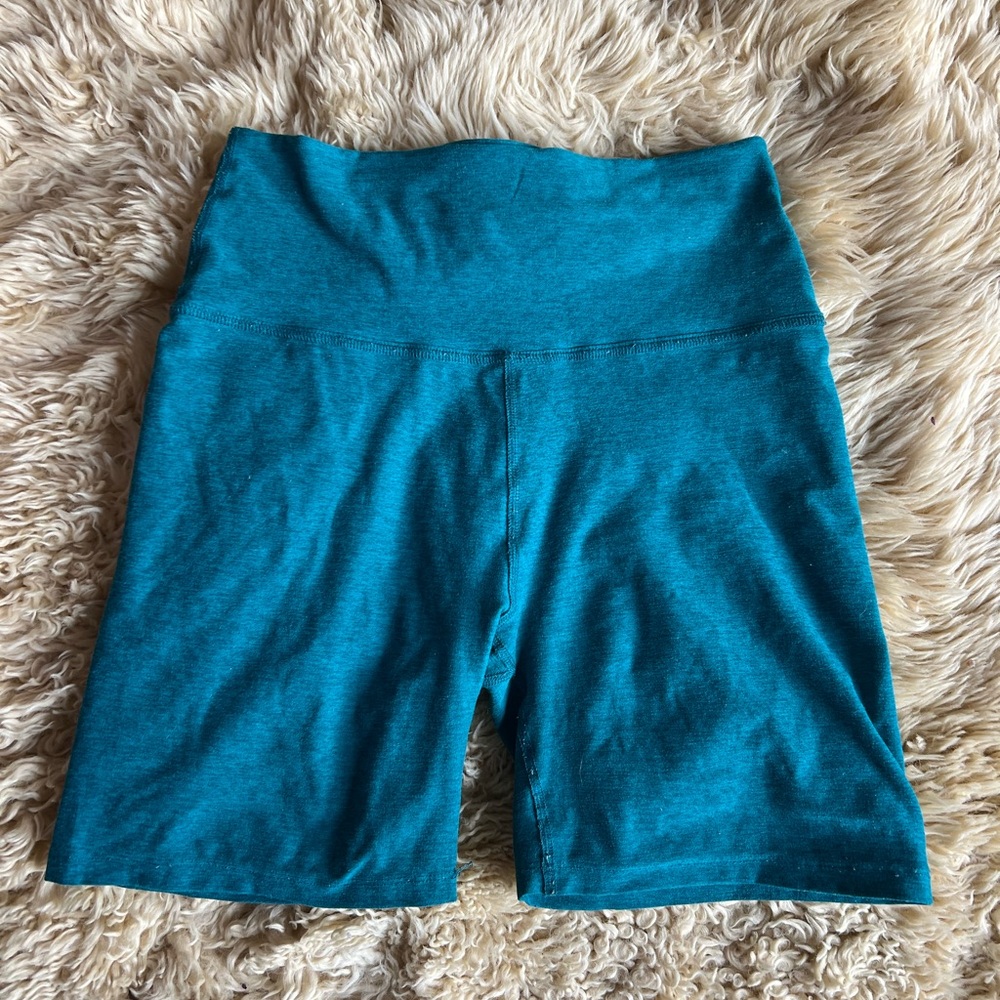 Beyond Yoga Spacedye Biker Shorts, Teal, Large